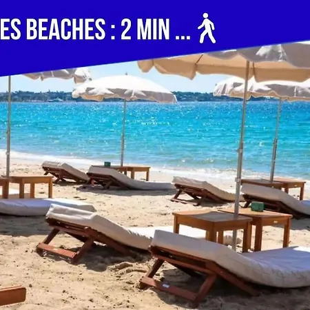 Apartmán 1 Ch. Luxe Apt｜coeur De Juan-les-pins｜plage A 50m Juan-les-Pins